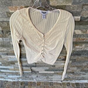 🔴RSQ Beige Button-Down Women's Shirt